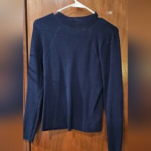 Men's Ribbed Knit Sweater - Navy